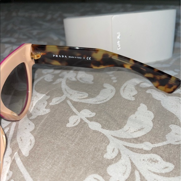 PRADA | Authentic POEME Sunglasses Cat Eye Neon Pink Tortoise - Picture 13 of 15